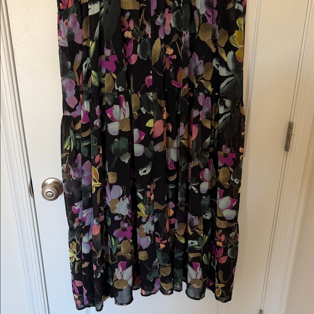 Ava & Viv Black Floral Maxi Dress with Multicolor Print - Picture 5 of 5